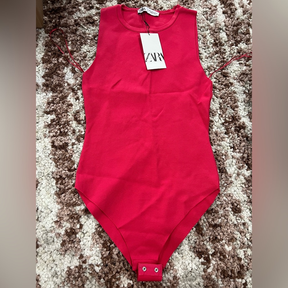 Zara Pink Bodysuit Sleek Design
